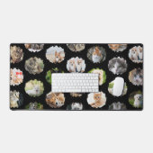 おもしろいパーソナライズされた24フォトコラージュ デスクマット (キーボード&マウス)