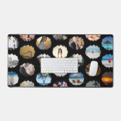 おもしろいパーソナライズされた24結婚の写真コラージュ デスクマット (キーボード&マウス)