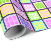 おもしろいパーソナライズされた3語、キッズネーム誕生日 ラッピングペーパー (ロールコーナー)