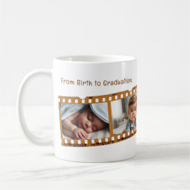 おもしろいパーソナライズされた4-Photo Old Film Strip卒業 コーヒーマグカップ