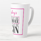 おもしろいパーソナライズされた。コーヒーかも、ジンかも。 カフェラテマグ (右アングル)