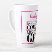 おもしろいパーソナライズされた。コーヒーかも、ジンかも。 カフェラテマグ (左アングル)