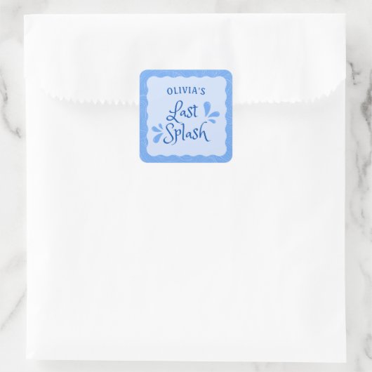 おもしろいパーソナライズされた「最後のスプラッシュ」バチェロレッテ スクエアシール (バッグ)