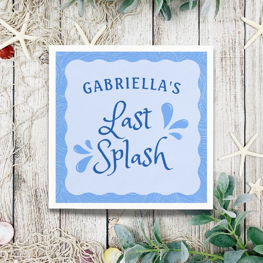 おもしろいパーソナライズされた「最後のスプラッシュ」バチェロレッテ スタンダードカクテルナプキン