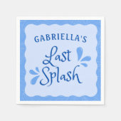 おもしろいパーソナライズされた「最後のスプラッシュ」バチェロレッテ スタンダードカクテルナプキン (正面)