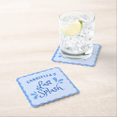 おもしろいパーソナライズされた「最後のスプラッシュ」バチェロレッテ ペーパーコースター (インサイチュ)