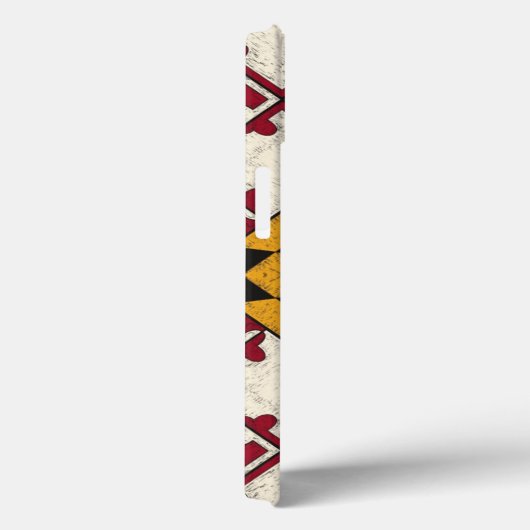 おもしろいパーソナライズされたiPhoneケースメリーランド州旗グラフィック Case-Mate iPhoneケース (裏面 / 右)