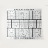 おもしろいパーソナライズされたSUDOKU背景 タペストリー (正面(横))