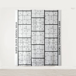 おもしろいパーソナライズされたSUDOKU背景 タペストリー