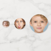 おもしろいパーソナライズパーティーヘッド カスタムフォト６フェース コンフェッティ (裏面)