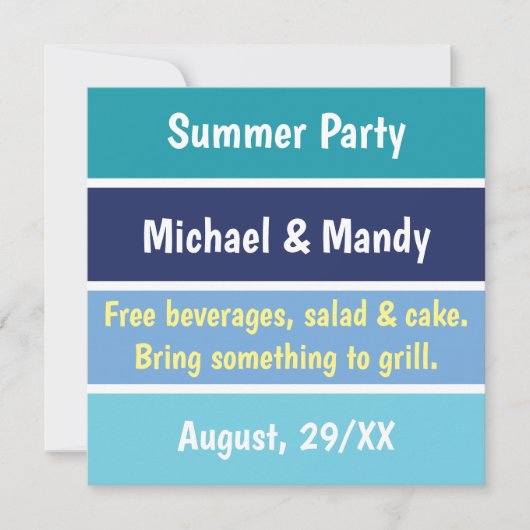 おもしろいパーティの招待状 招待状 (正面)