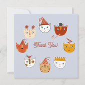 おもしろいパーティーのCatサンキューカード 招待状 (正面)