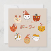 おもしろいパーティーのCatサンキューカード 招待状 (正面)