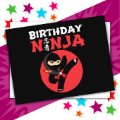 おもしろいパーティーキッズ武術アーツ誕生日忍者 ポストカード