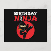おもしろいパーティーキッズ武術アーツ誕生日忍者 ポストカード (正面)