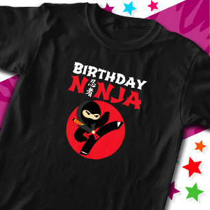 おもしろいパーティーキッズ武術アーツ誕生日忍者 Tシャツ