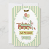 おもしろいパーティートレイン10誕生日招待状 招待状 (正面)