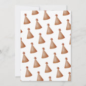 おもしろいパーティーハット80th誕生日オープンハウスフォト 招待状 (裏面)