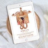 おもしろいパーティーハット80th誕生日オープンハウスフォト 招待状