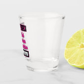 おもしろいパーティーピンク白黒サイコロブンコ ショットグラス (右)