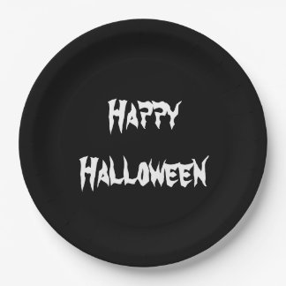 おもしろいパーティーブラックハッピーハローウィン紙プレート ペーパープレート