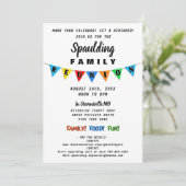 おもしろいパーティーペナントバナーファミリー懇親会招待状 招待状 (スタンド正面)