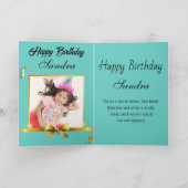 おもしろいパーティー動物可愛いハッピーバースデー カード (内部)