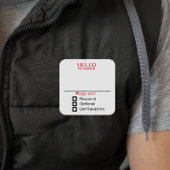 おもしろいパーティー名タグバッジステッカーのハグ スクエアシール