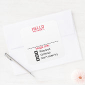 おもしろいパーティー名タグバッジステッカーのハグ スクエアシール (封筒)