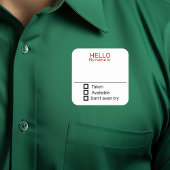 おもしろいパーティー名タグバッジステッカー スクエアシール