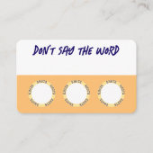 おもしろいパーティー用飲食ゲーム 名刺 (正面)