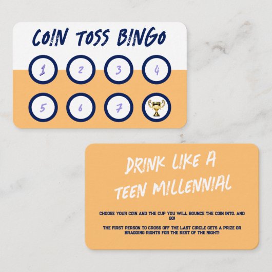 おもしろいパーティー用飲食ゲーム 名刺 (正面/裏面)