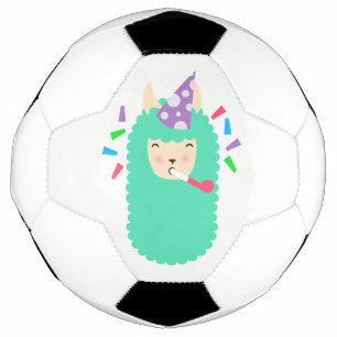 おもしろいパーティー絵文字ラマ サッカーボール