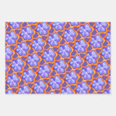おもしろいパープルクッキーパターン ラッピングペーパーシート (正面3)