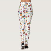 おもしろいパープルハットカトウィーン、かわいいオレンジカボチャ レギンス (裏面)