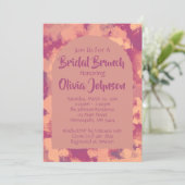 おもしろいパープルフローラブライダルシャワーブランチ招待状 招待状 (スタンド正面)