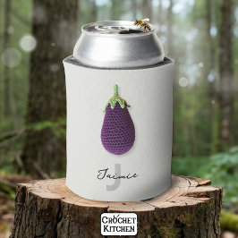 おもしろいパープルモダンクミニマルクロシェ茄子の名前 缶クーラー
