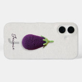 おもしろいパープルモダンクミニマルクロシェ茄子の名前 Case-Mate iPhoneケース (裏面 (横))