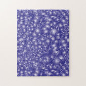 おもしろいパープル抽象芸術インクすごいスプラッシュパターン ジグソーパズル (縦)