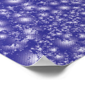 おもしろいパープル抽象芸術インクすごいスプラッシュパターン ポスター (角)