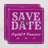 おもしろいパープル日付の保存 ノートカード (正面/裏面)