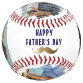 おもしろいヒゲ 父の日の写真 4 ソフトボール (裏面)