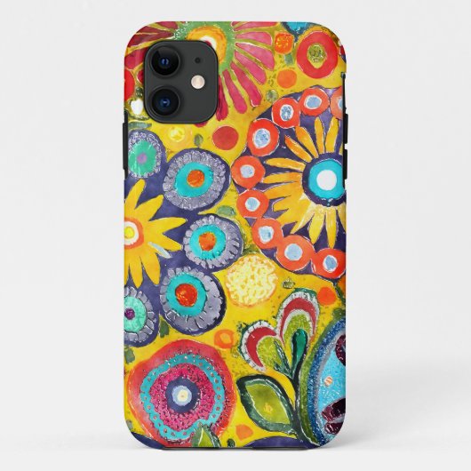 おもしろいヒッピーパターン(の模様が)ある花 Case-Mate iPhoneケース (裏面)