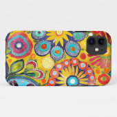 おもしろいヒッピーパターン(の模様が)ある花 Case-Mate iPhoneケース (裏面(横))