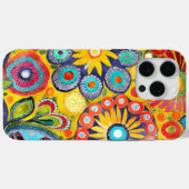 おもしろいヒッピーパターン（の模様が）ある花 Case-Mate iPhoneケース (裏面 (横))