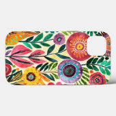 おもしろいヒッピーパターン（の模様が）ある花 Case-Mate iPhoneケース (裏面 (横))