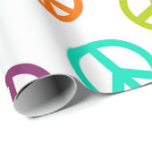 おもしろいヒッピー柄パーティー平和の符号ラップ ラッピングペーパー (ロールコーナー)