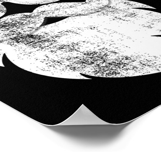 おもしろいヒップスターサンタ顔帽子ひげとメガネ ポスター (角)