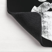 おもしろいヒップスターサンタ顔帽子ひげとメガネ マウスパッド (コーナー)