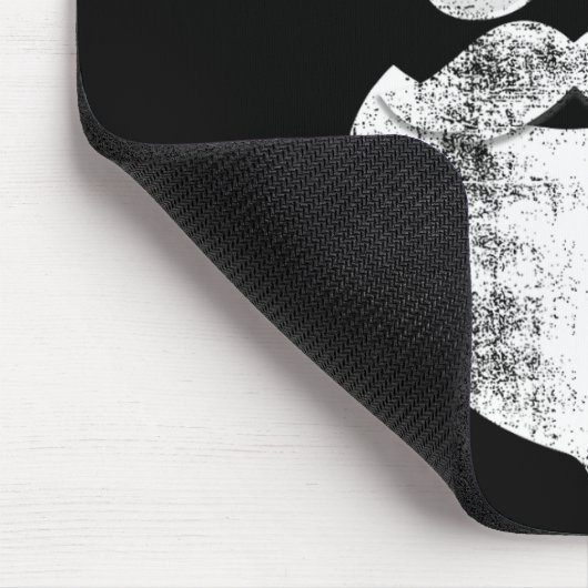 おもしろいヒップスターサンタ顔帽子ひげとメガネ マウスパッド (コーナー)